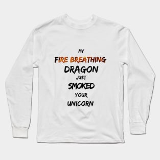 Dragon Smoked Unicorn Long Sleeve T-Shirt